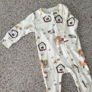 Holy Pals Cream One Piece with Nativity scenes